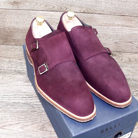 *NIB* $495 Nordstrom ZELLI Italia 11.5 M Bordo Goatskin Suede * add $15 Trees main image 4